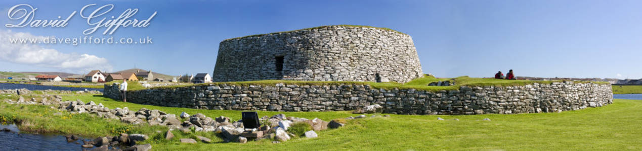 Tourists at Clickimin Broch