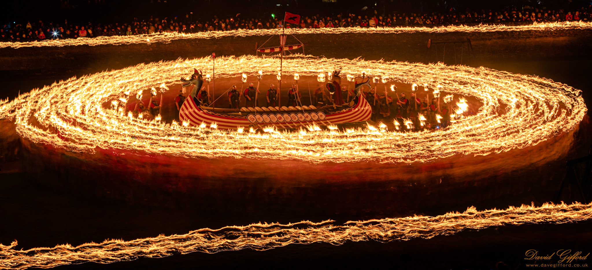 Photo: Up Helly Aa 2020: Burning Ring of Fire