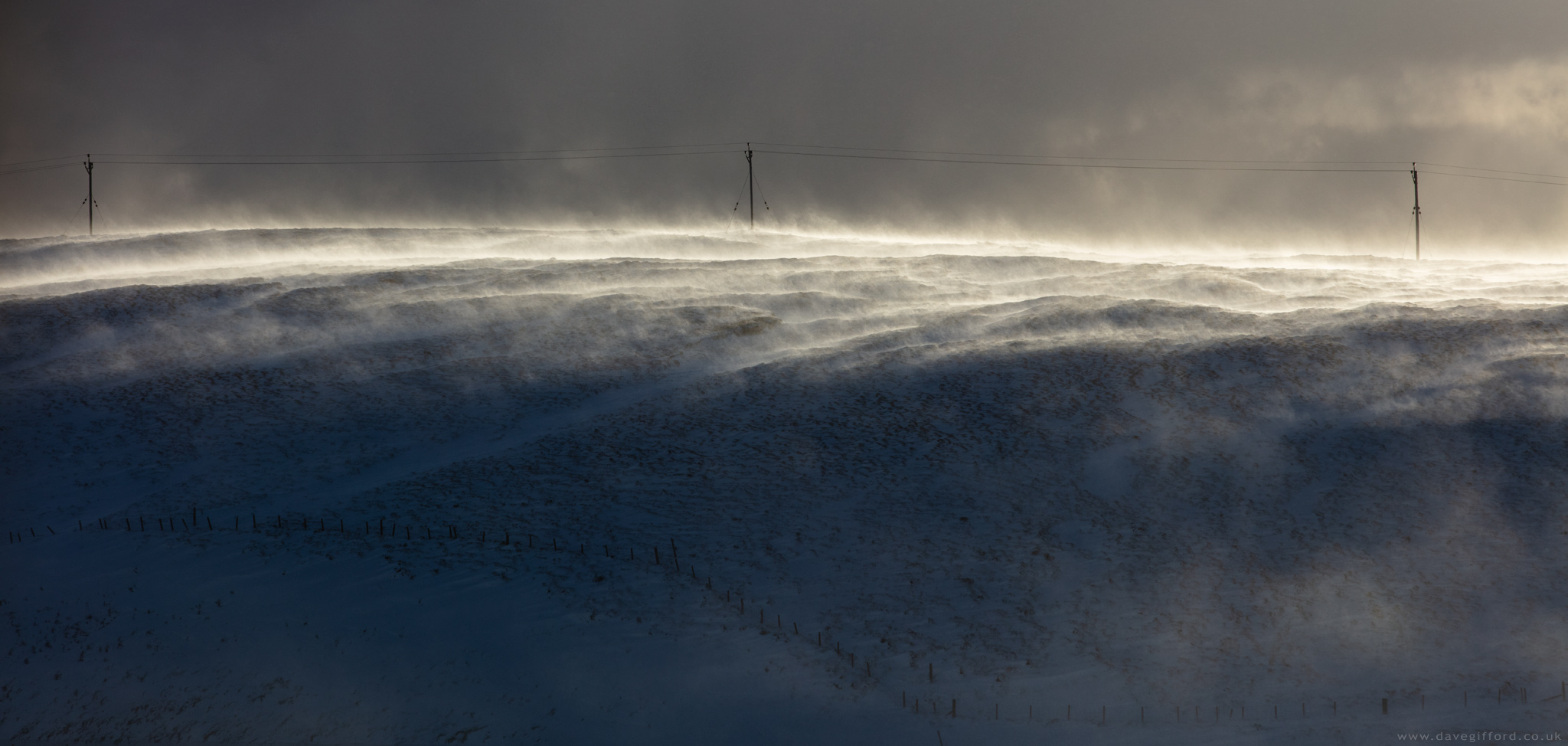 Photo: Drifting Snow in the Hills