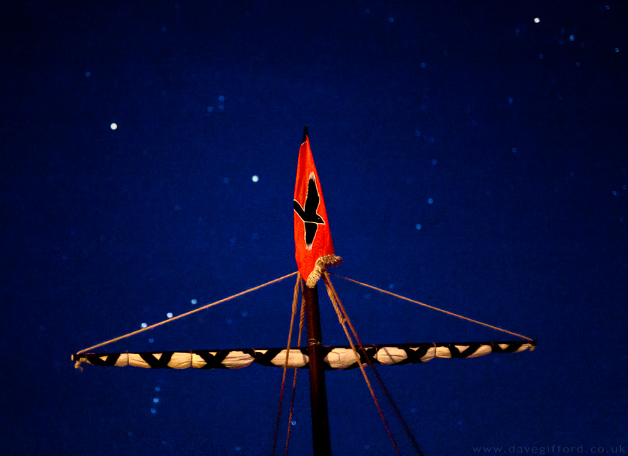 Photo: Raven Banner Beneath the Stars