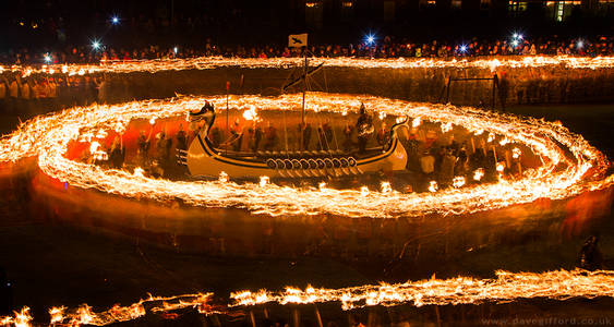 Up Helly Aa Burning Ring of Fire
