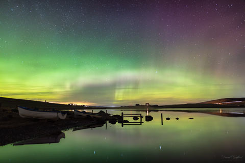 Aurora Reflections at Tingwall Loch