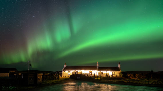 Shetland Cottage under the Mirrie Dancers