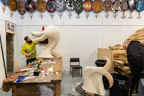 Up Helly Aa 2026: Galley Head and Tail Making